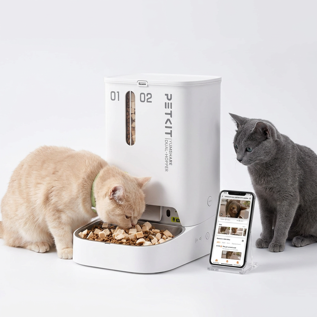 PETKIT distributeur double trémie avec caméra pour chat