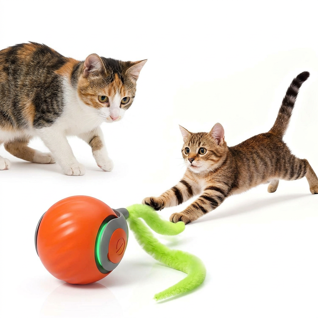 Speedy Tail 2.0 balle roulante avec queue pour chat